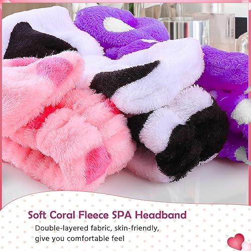 Miniatura 6 de WSYUB 3 diademas de spa, diademas para lavado facial, diademas de maquillaje para el cuidado de la piel para niñas, mujeres, spa, fiesta de