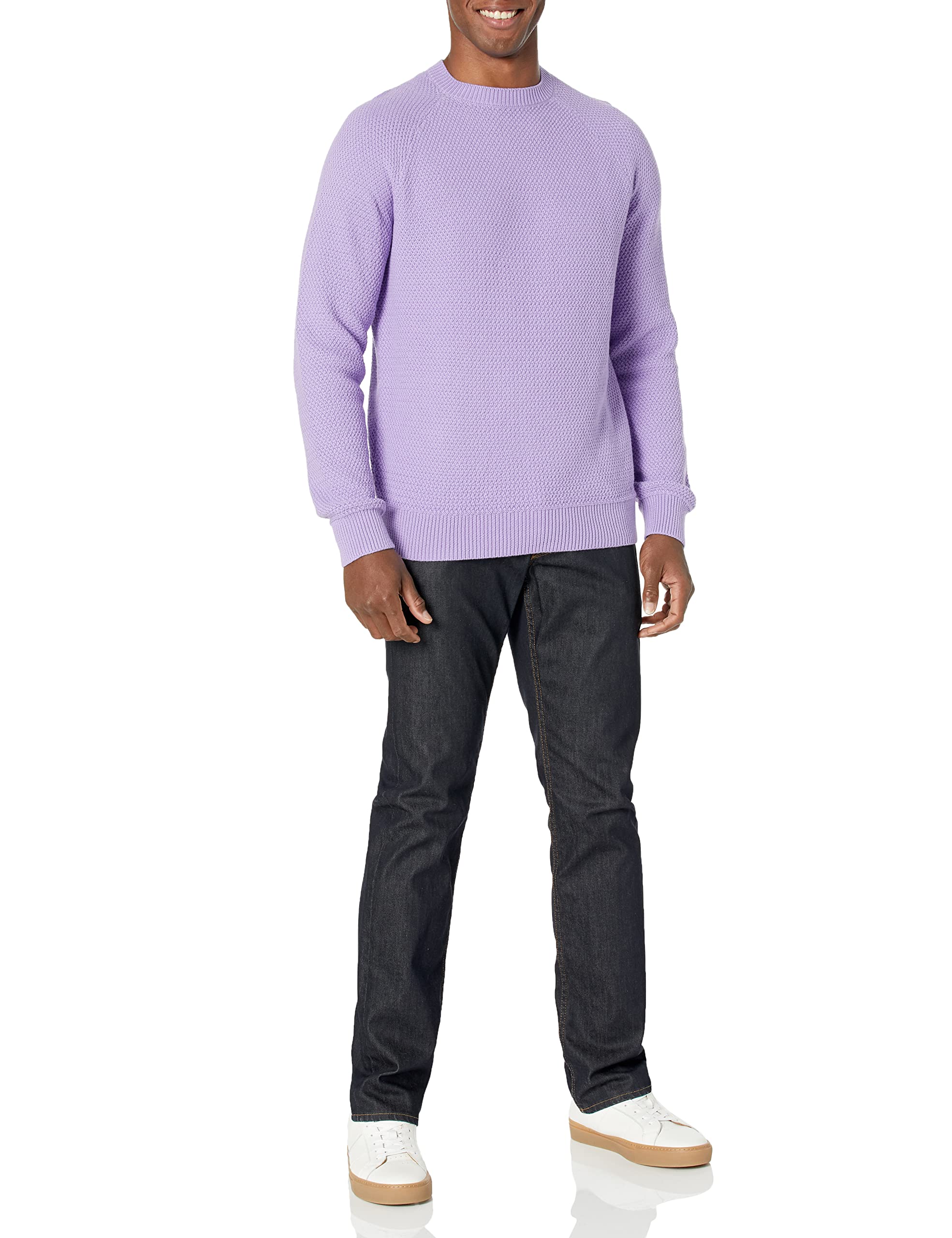 Amazon Essentials Sweat-shirt à Col Rond en Coton Texturé, Coupe Surdimensionnée Homme