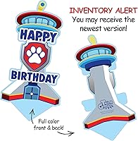 Vista 2 de Decoración personalizada de edad para pastel de cumpleaños para fiestas de niños y niñas de patrulla