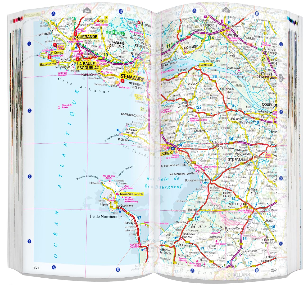 Bretagne: Guide + Atlas + Carte
