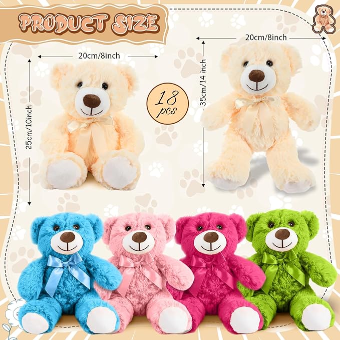 Liliful Lote de 18 Ositos de Peluche de 35 cm - Regalo San Valentín miniatura 2