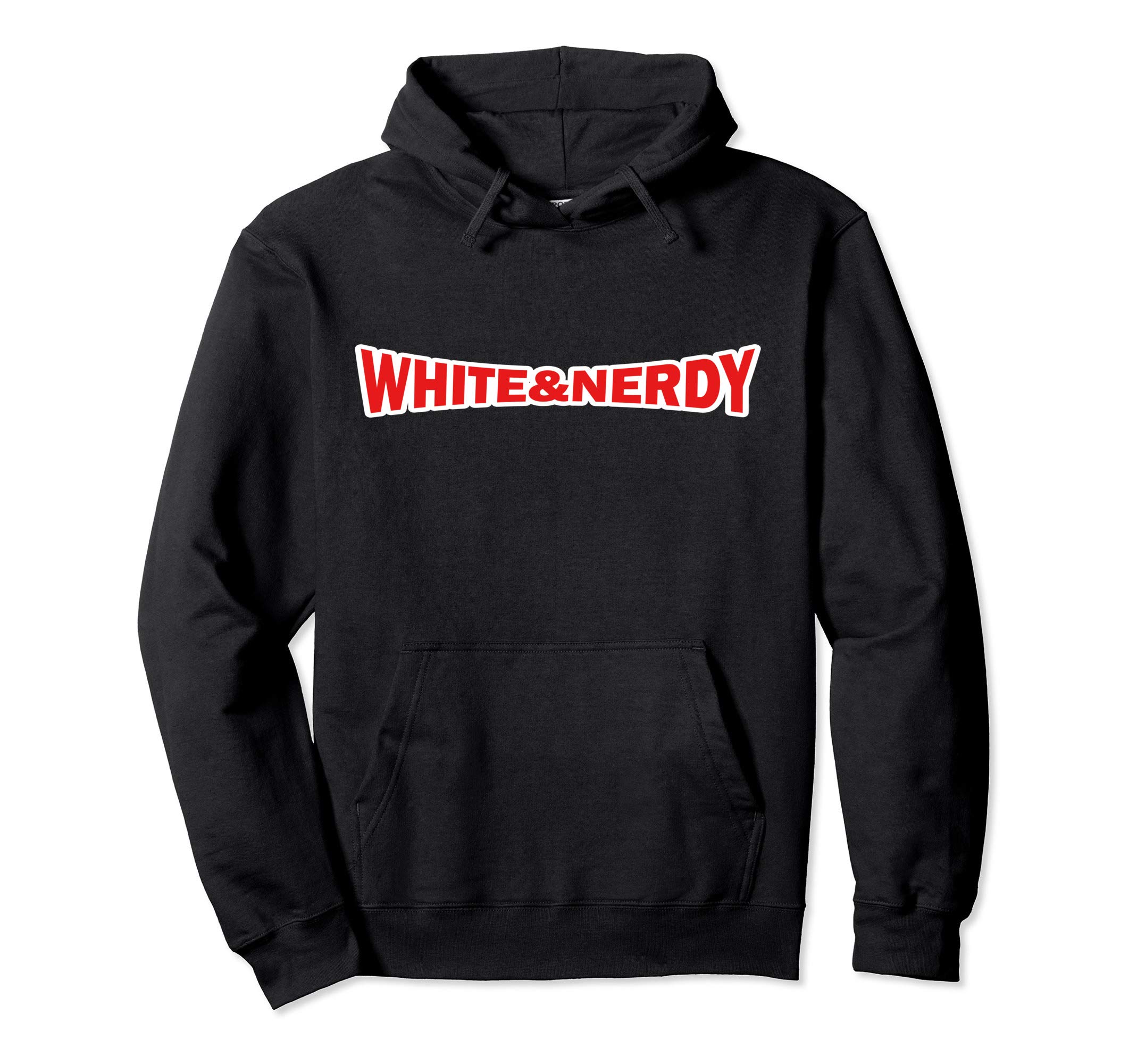 Dooni DesignsWhite and Nerdy Hoodie Sweatshirt Pullover HoodieOEKO-TEX STANDARD 100