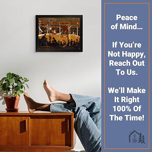 Miniatura 5 de Lost Cabin The Circus 1889 de Suzanne Valadon  Impresión enmarañada en marco plano negro  Reproducción de pinturas de obras de arte finas  Póster