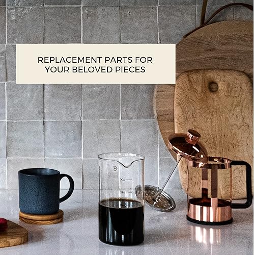 Miniatura 5 de Piezas de repuesto para filtro de prensa francesa, juego de 3 piezas de acero inoxidable que contiene disco en espiral, pantalla de prensa francesa