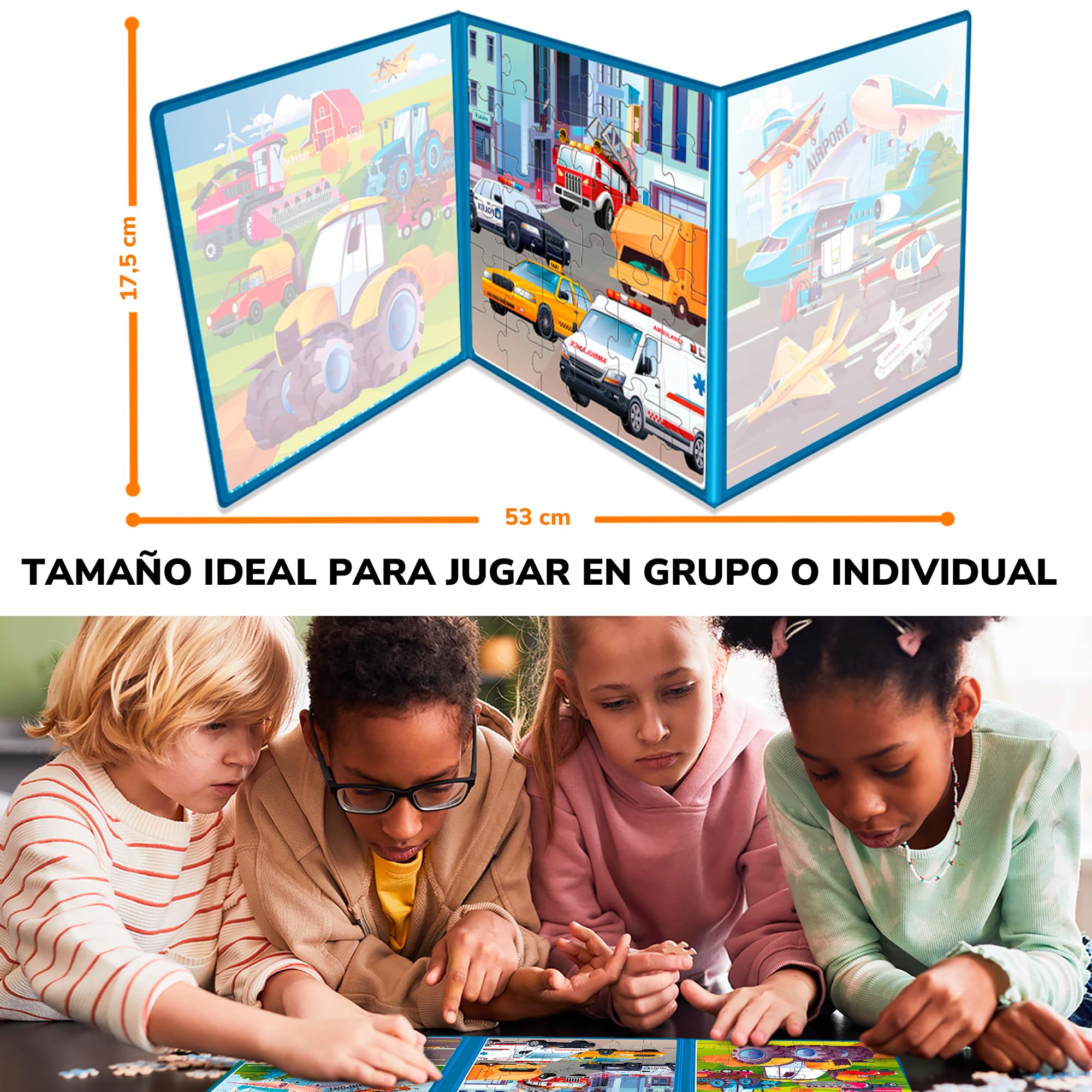 QUOKKA Puzzle Magnetico 2 3 Años – Juegos Viaje Niños 3 4 5 Años – 36 Piezas Puzzle de Transporte – Actividades Niños Viaje en Avión – Juego Magnetico Regalo