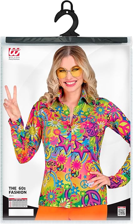 Camicetta Donna W Widmann Milano Stile Anni '60 - Hippie, Flower Power Per Feste - Foto 9