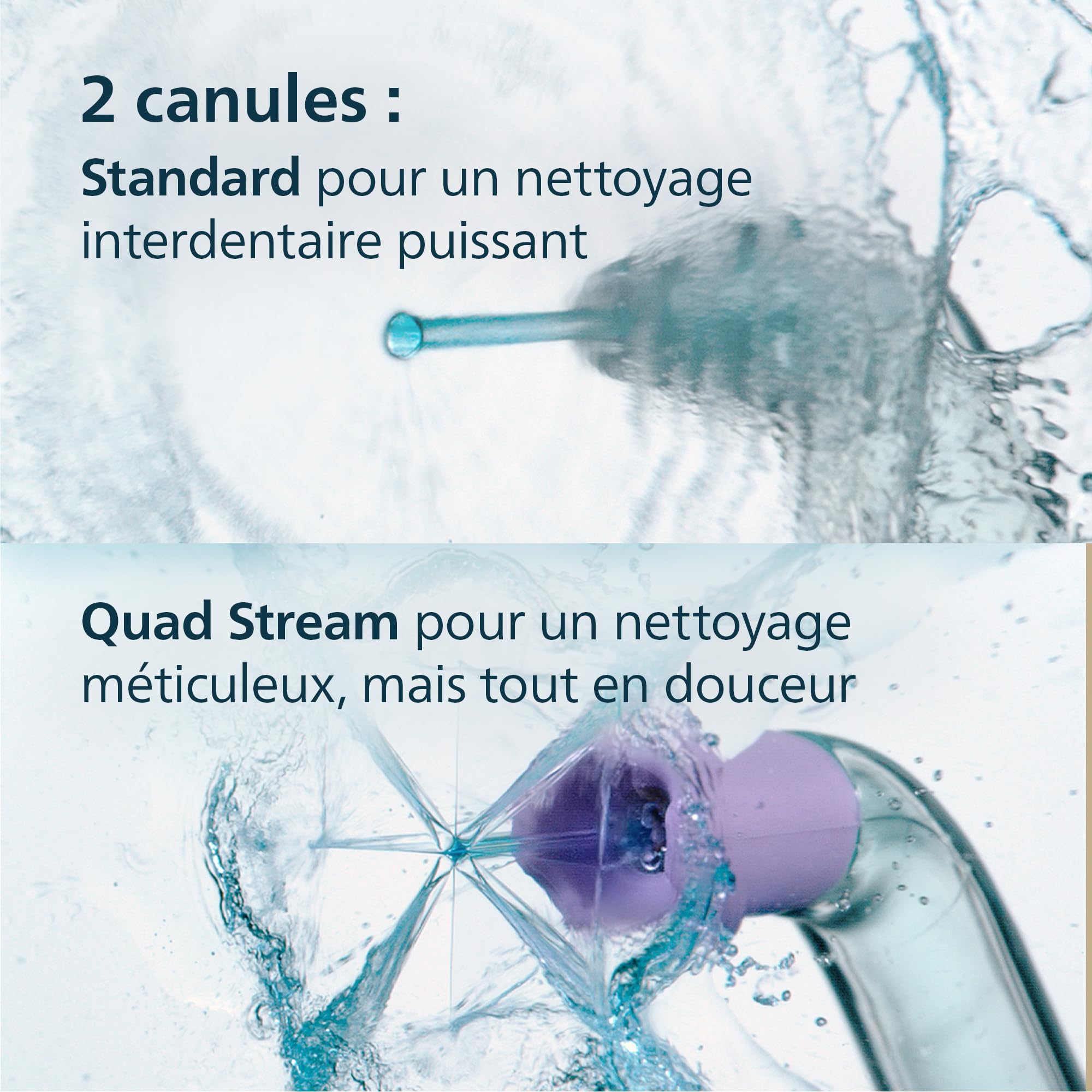 Philips Sonicare Jet dentaire Power Flosser 3000 sans fil, Blanc (modèle HX3826/31)