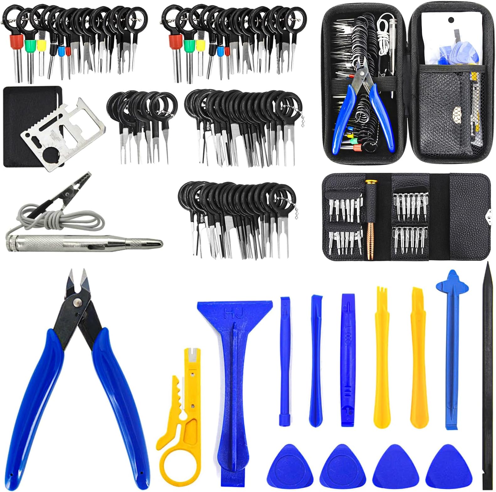 26 Piece Connector Tool Set 26-Piece Automotive Wire Terminal Tool Kit &ndash; Pin Removal &amp; Connector Crimping Tools Terminal Ejector Kit