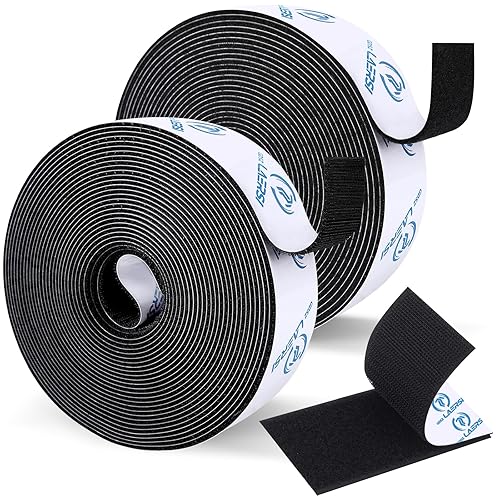 Cinta de gancho y bucle de 1 pulgada x 30 pies, tiras adhesivas de alta resistencia para colgar en la pared, cinta adhesiva fuerte de doble cara y