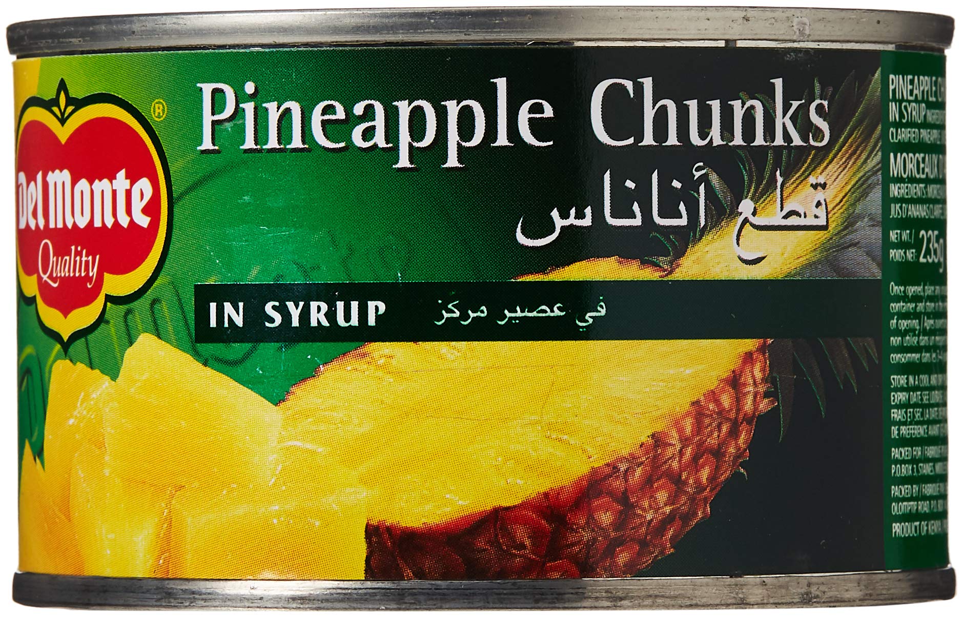 Del Monte Pine Canned Fruits In Syrup , 235 Gms (Pack Of 4)