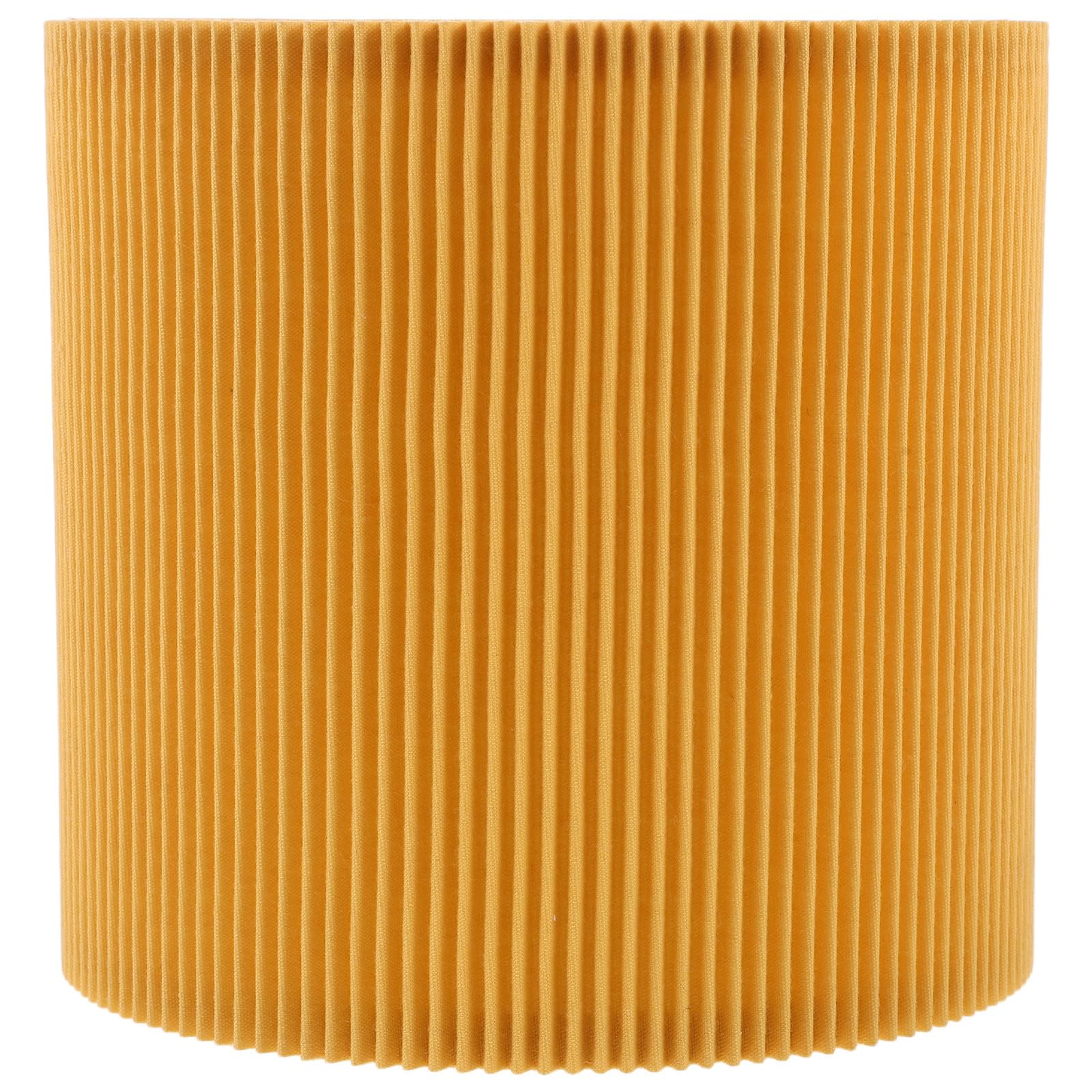 Mikinona Yellow Cylinder Decorative Lamp Shade for Table Lamps, Drum Shape Cloth Material with Universal Compatibility, Versatile Application for Bedrooms and Home Lighting