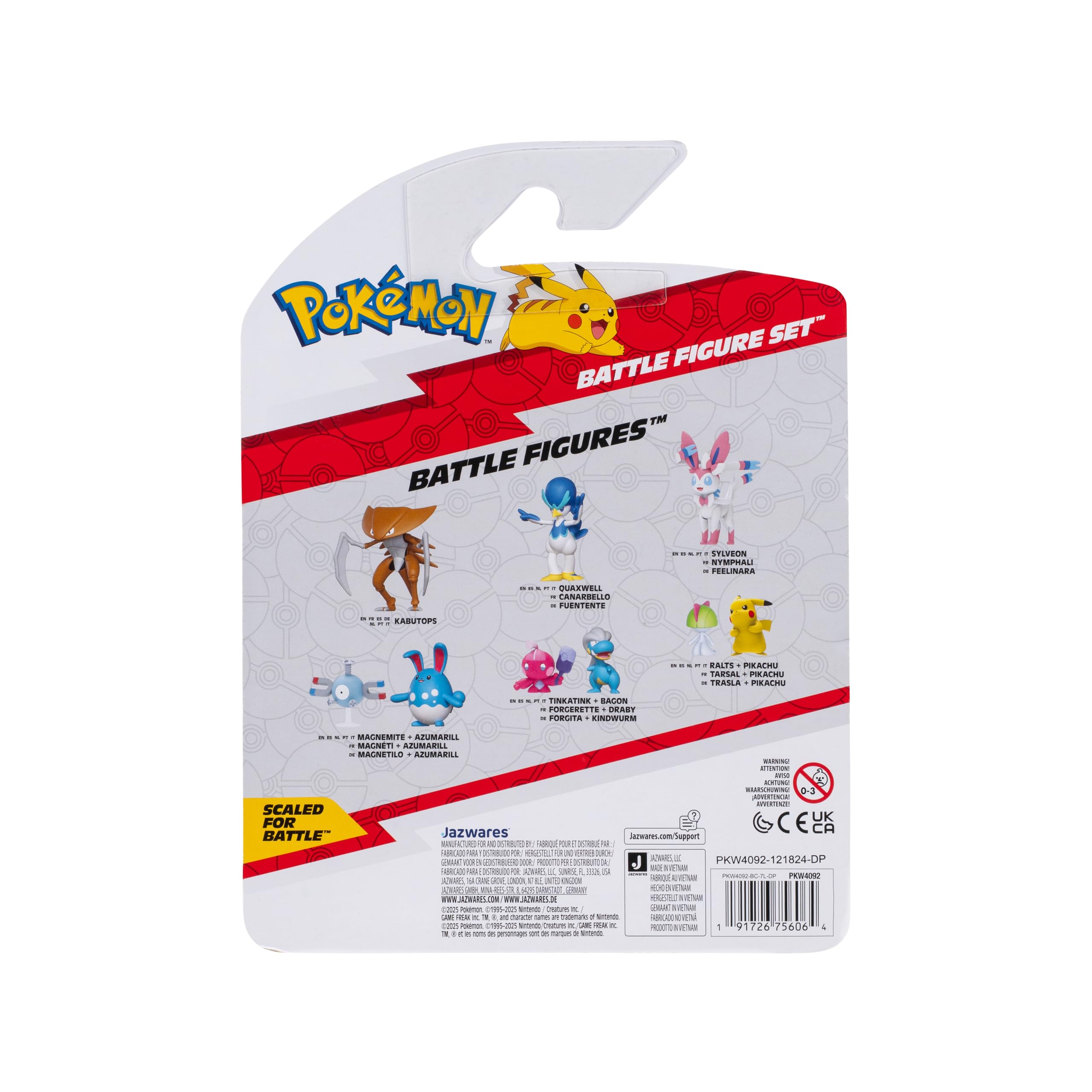 Pokémon PKW4093 zestaw figure, oficjalny zestaw figure, Duskull, Aipom, Sirfetch´d