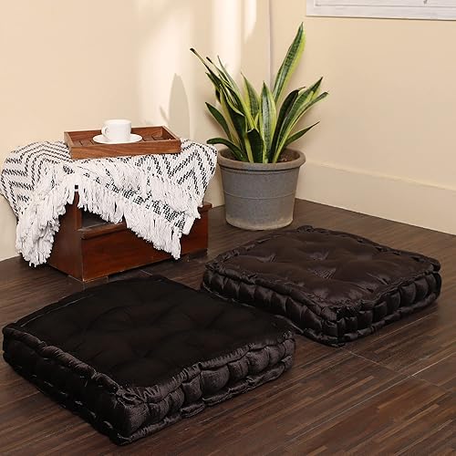 Vista 36 de REDEARTH Juego de 2 almohadas de terciopelo de terciopelo de algodón y rayón de alta calidad, lavables, extrasuaves, con asa, para comedor, patio