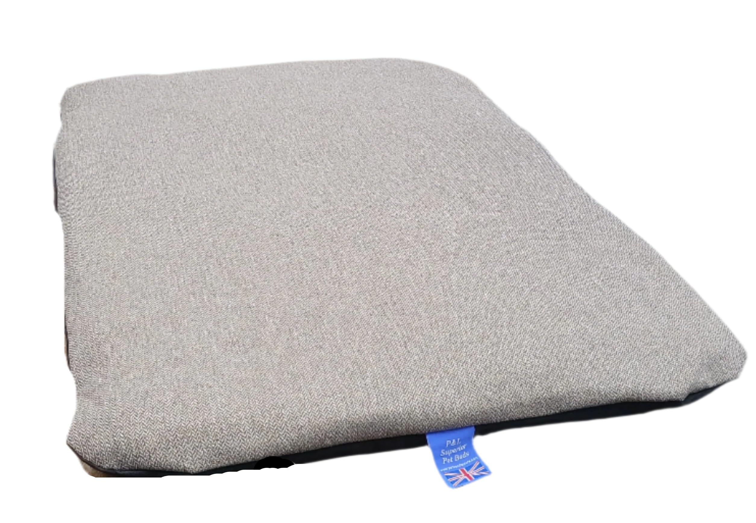 P&L Country Dog Beds Orkney Tweed Dog Duvet, Waterproof Base, Machine Washable Removable Cover, 82-127cm (Brown, Small)