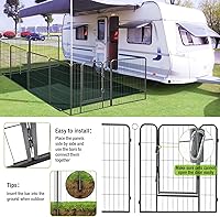 Vista 4 de Corralito de ejercicio para perros, 8 paneles, valla portátil resistente para cachorros, gatos, conejos, corralitos para interiores y exteriores