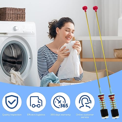 Miniatura 2 de Varillas de suspensión mejoradas DC97-16350U DC97-16350T para lavadora Samsung de carga superior WA50R5200AW WA50R5400AVEE. UU., Reemplazan