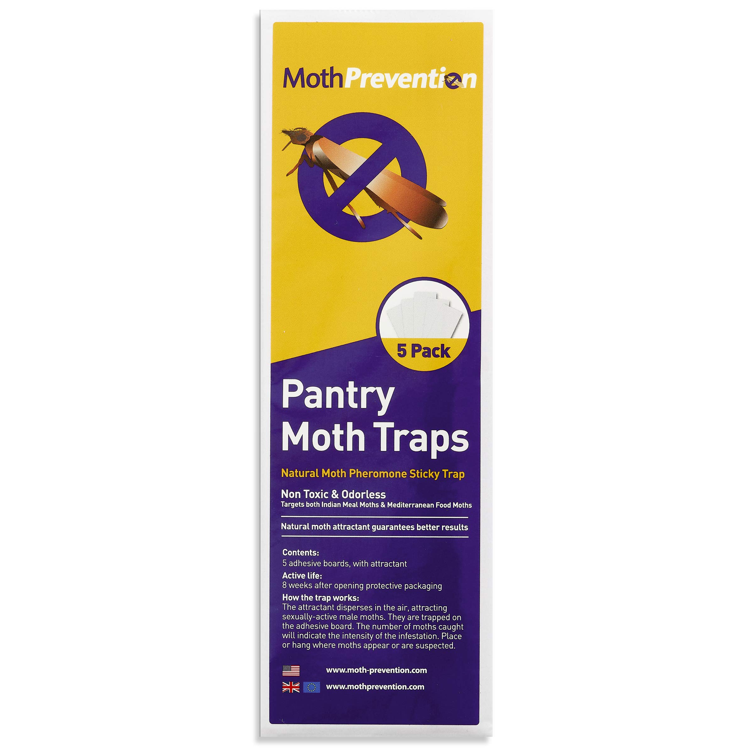 Clothespro Powerful Pantry Moth Trap 5 Pack Pantry Moth Killer