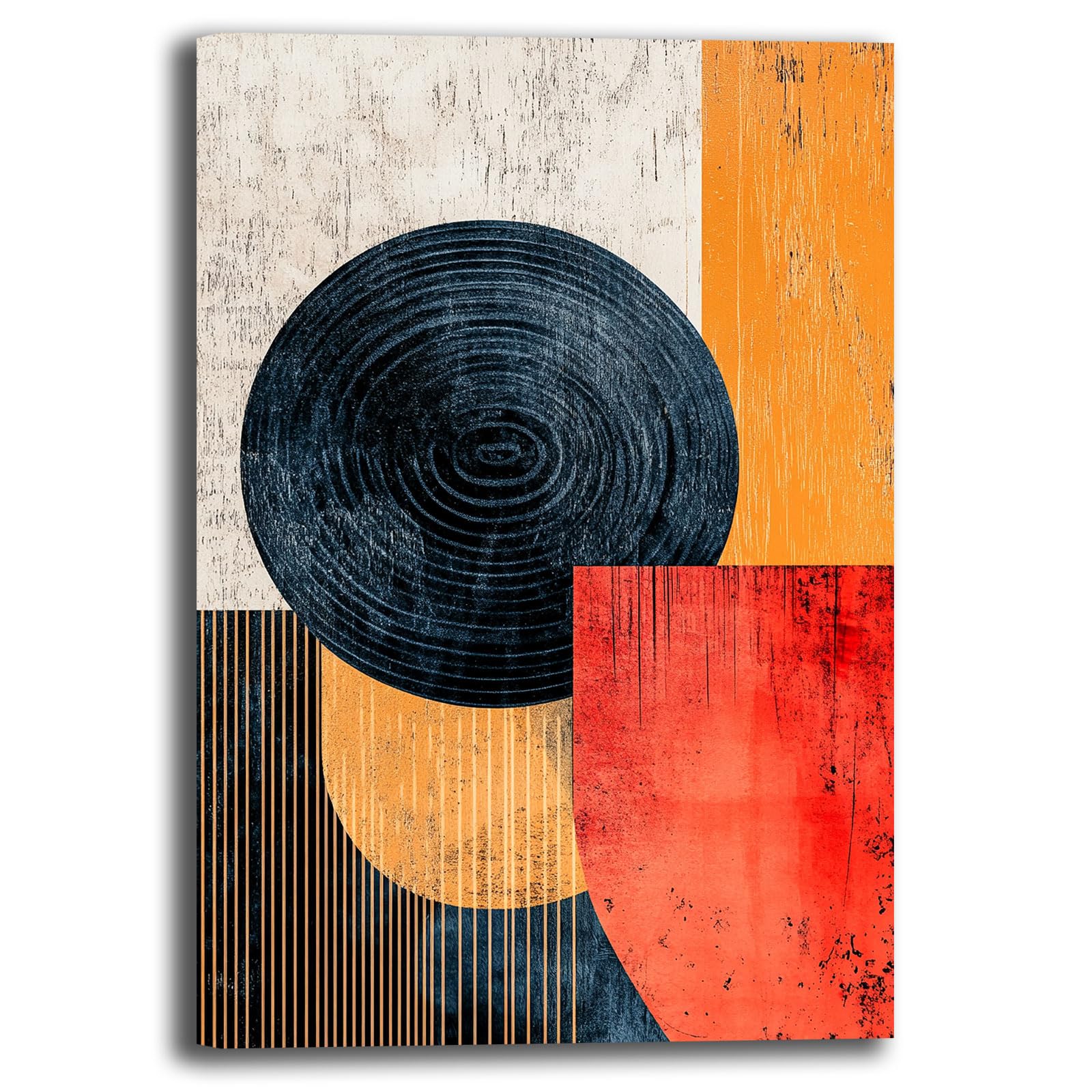 Quadro moderno Soggiorno Astratto su Tela Stampa Industial Stile Scandinavo Decorazione da Parete per Salotto Camera da Letto e Ufficio Arredamento Contemporaneo (16, 50x70 cm, Canvas intelaiato)
