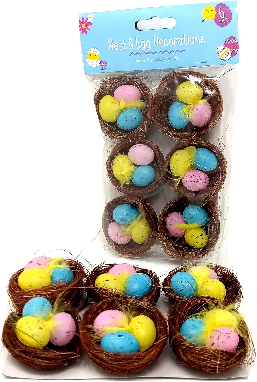 GEM Imports Easter Egg Nest Bonnet Decorations - 6 Pack - Image 4