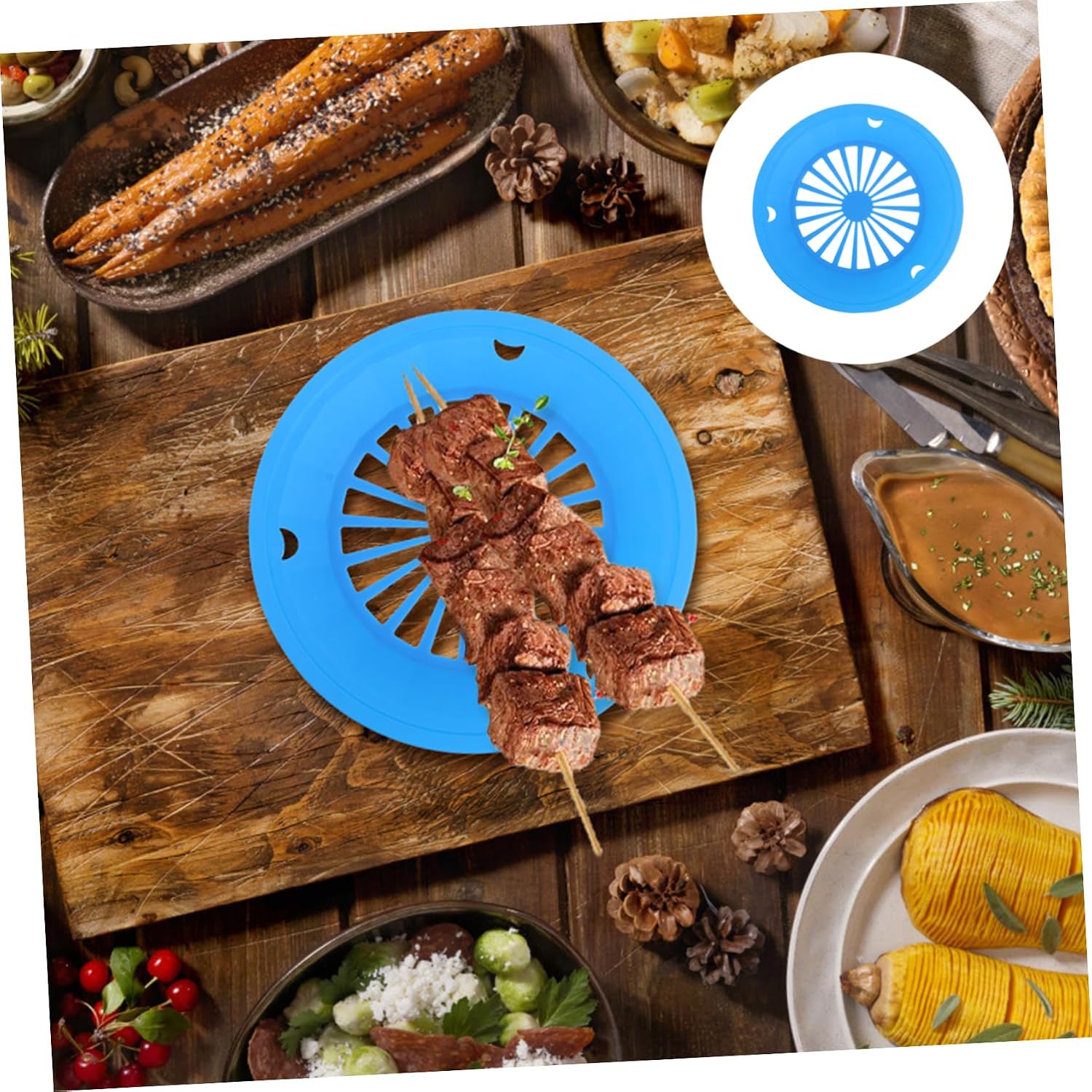 10Pcs Picnic Plate Tray Plastic Bbq Accessories for Family Gathering