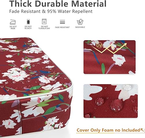 Miniatura 2 de Porch Shield - Juego de 4 fundas de cojín para sillas de patio, impermeables, resistentes a la decoloración, solo fundas de repuesto, para uso al