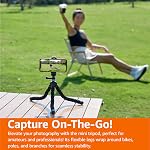 Amazon Basics Portable and Flexible Tripod with Wireless Remote and Smartphone Clamp, 10-inch long, Black