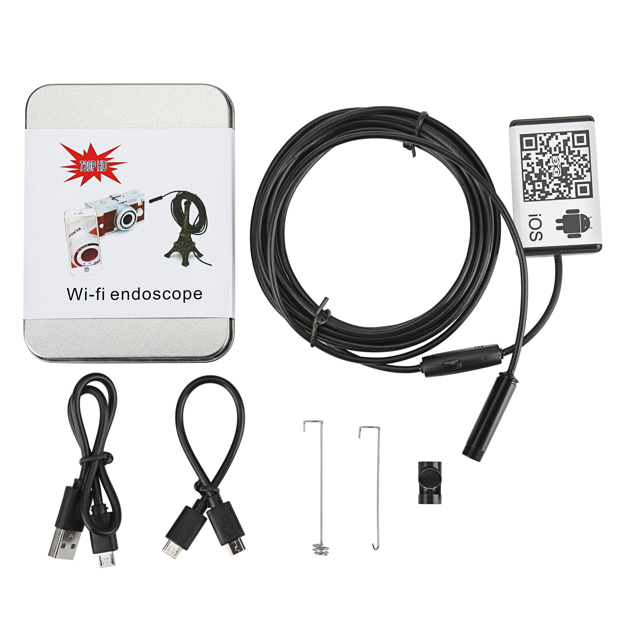 Amazon.co.jp: WiFiワイヤレスデジタル内視鏡 ボアスコープ スネーク