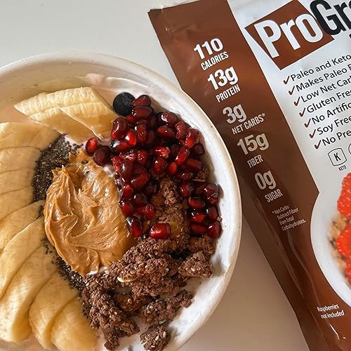 Miniatura 9 de Julian Bakery Cereal ProGranola Chocolate 0.46 oz de Proteína Paleo 3 carbohidratos netos Sin gluten Sin granos 14 porciones