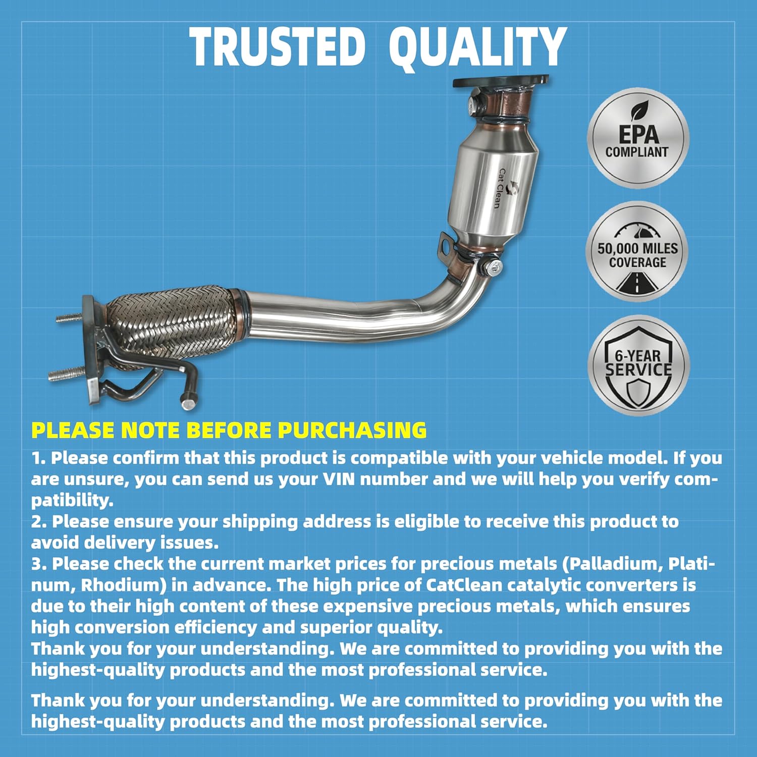 Front Catalytic Converter Compatible with Chevy Equinox 2010-2017, Captiva Sport 2012-2015, GMC Terrain 2010-2017 L4 2.4L Catalytic Convertor Automotive Replacement 16796 (EPA Compliant)