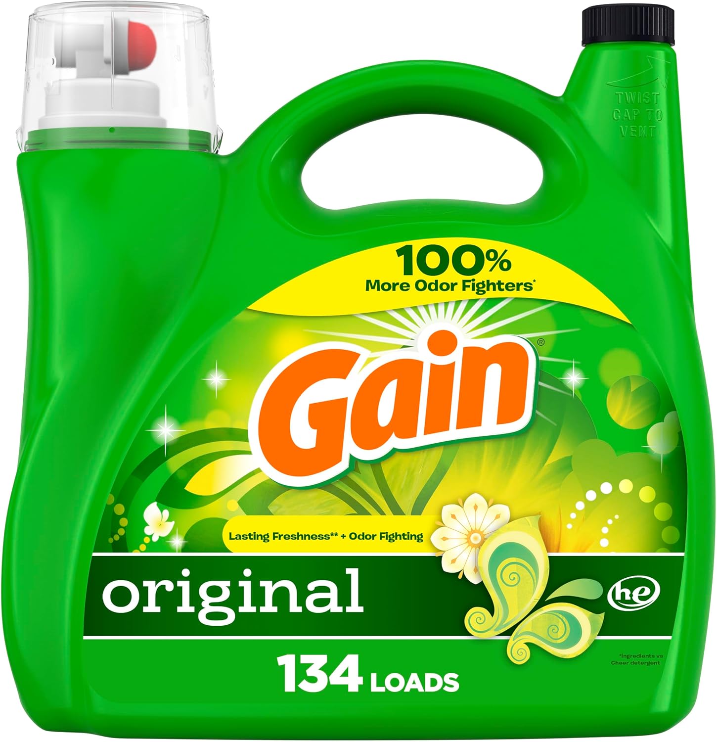 Gain Liquid Laundry Detergent, Original scent, 134 Loads