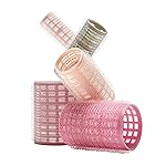Conair Heatless Curls Hair Roller - 31 Count, Assorted sizes & Colors - Pink, Gray & Purple - Overnight Curl Rollers w/storage case