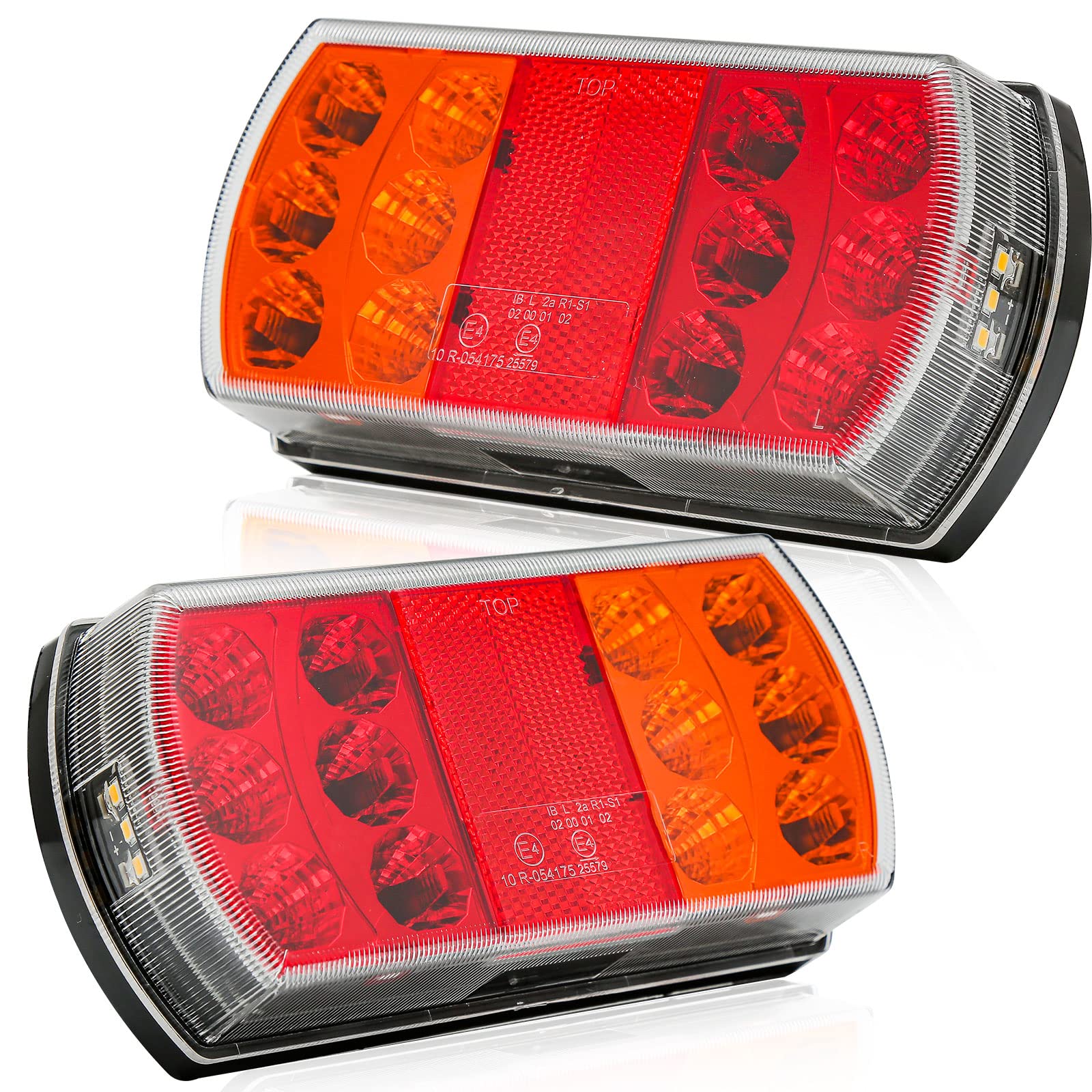 Hawkeye Paire De Feux De Remorque Arrière 6 Fonctions Carré