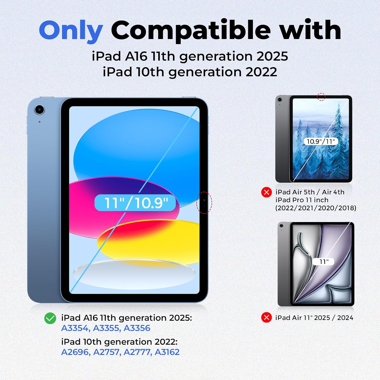MOBDIK 2 Pack Paperfeel Screen Protector for iPad A16 11th/10th Generation | 2025/2022, AlignGuard Pro, Easy Alignment, Crafted for Natural Writing, Less Reflection, High Sensitivity