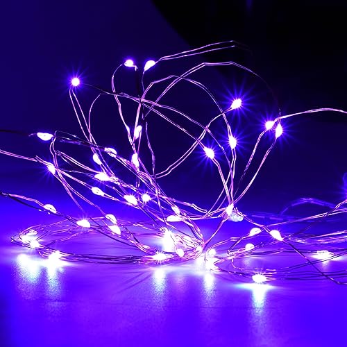 Miniatura 9 de YunDing Cadena de luces que funcionan con pilas tira de luces LED con 8 modos intermitentes y temporizador de 8 a 16 horas 1 unidad rojo