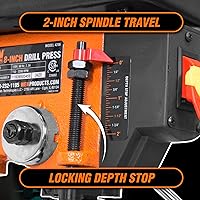 Vista 3 de WEN Prensa de taladro de mesa de hierro fundido de 5 velocidades de 2.3 amperios y 8 pulgadas (4206T)