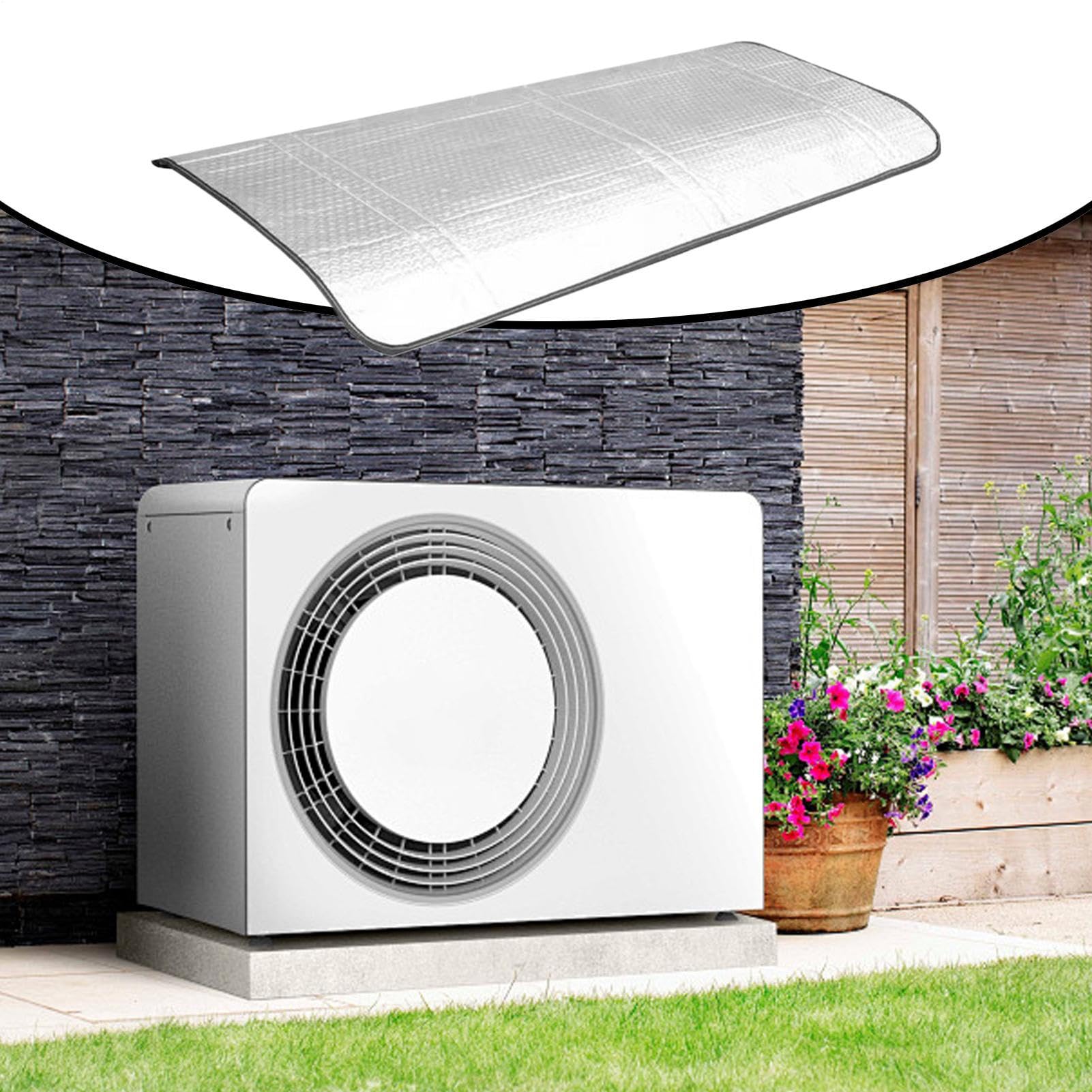 Coperture per Condizionatori Esterni, Copertura Impermeabile per Esterno Montaggio Semplice con Isolamento Termico, Protezione Impermeabile Pioggia Con Magnetica UV Ombreggiatura Per Inverno