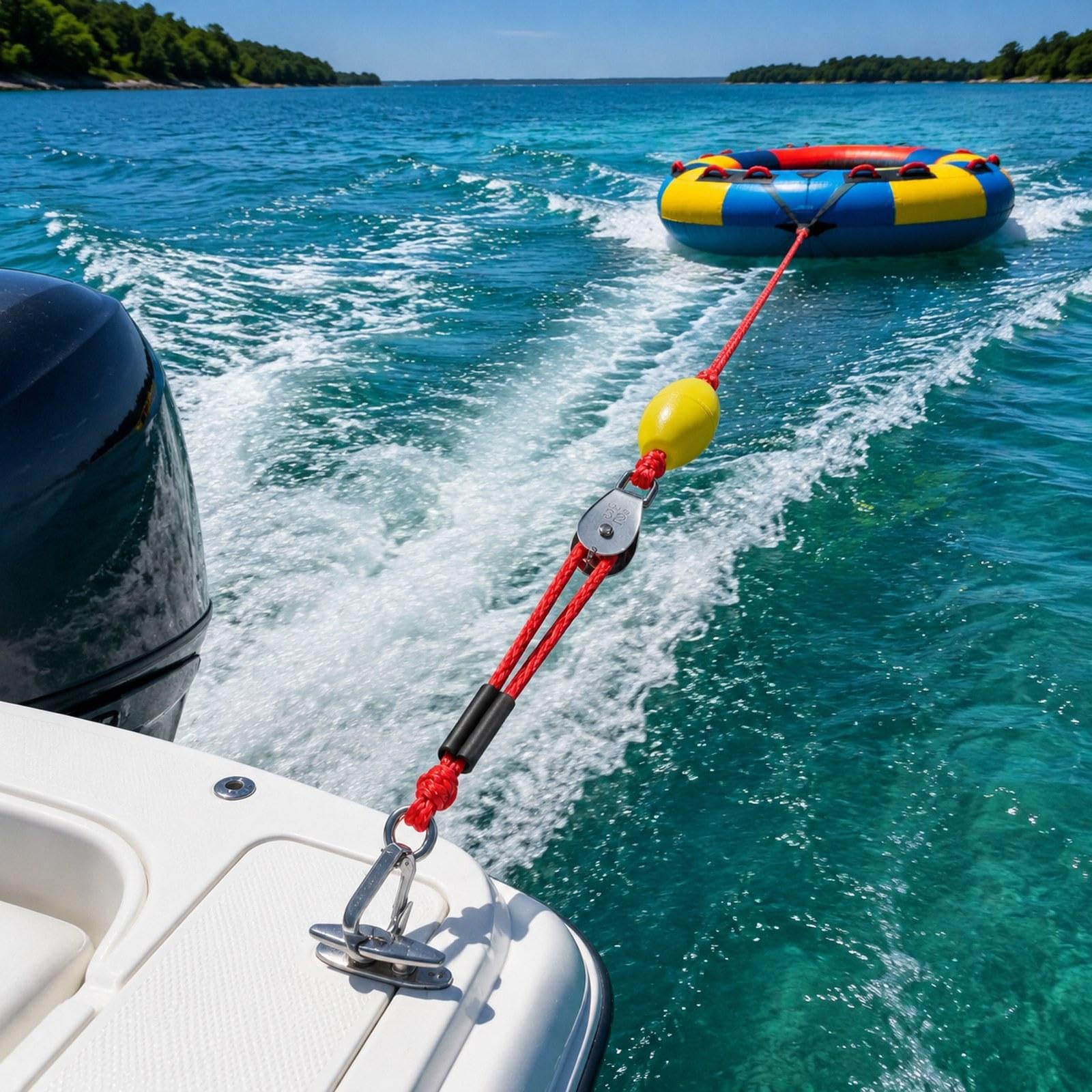 Imbracatura per Il Traino di Barche, Corda da Wakesurf per Uomo E Donna, Corda per Il Traino di Barche con Connettore Rapido