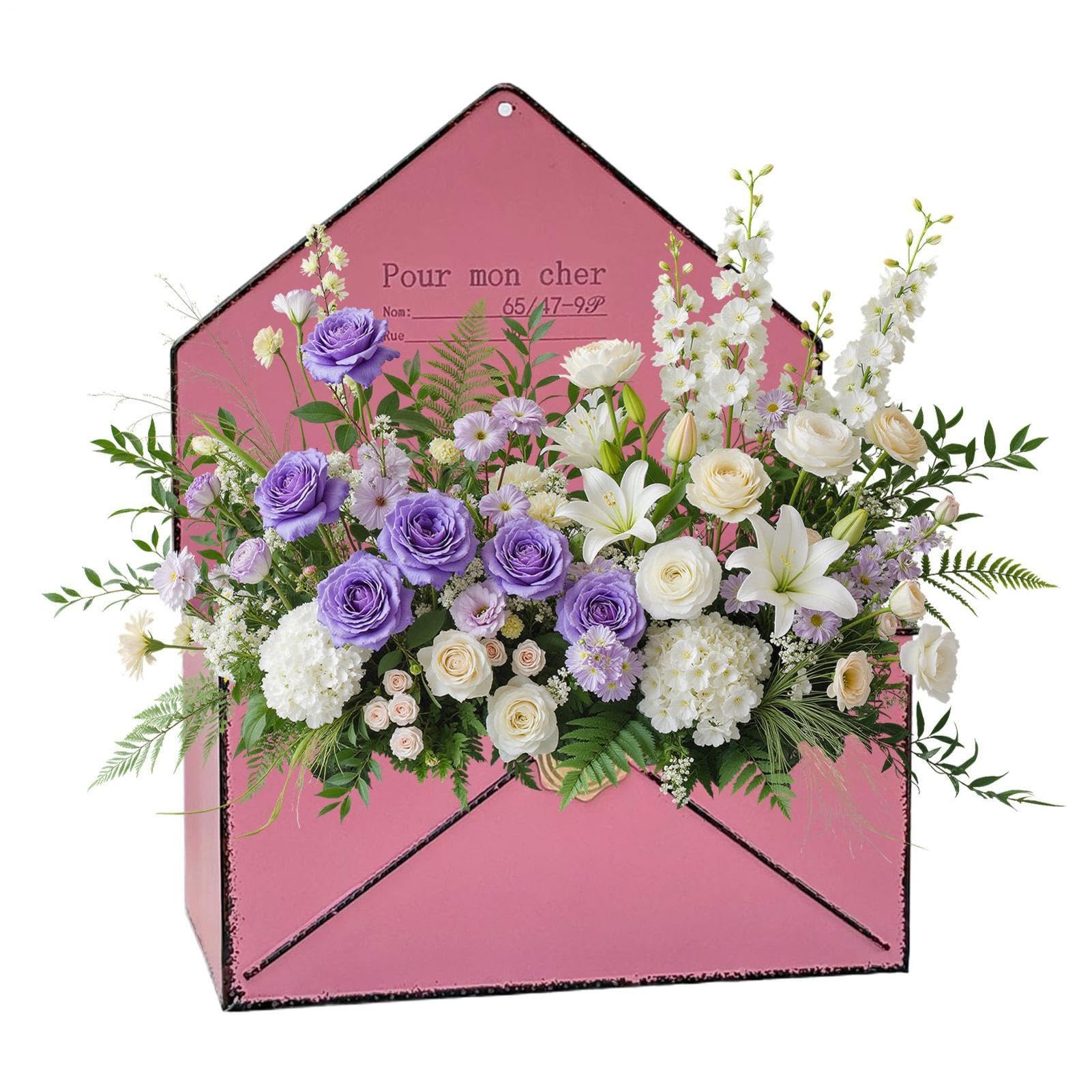 Suspension de fleurs murales en fer pour fleurir votre clôture de jardin