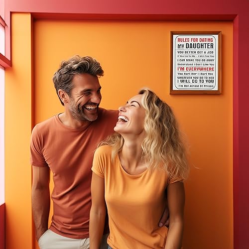 Miniatura 3 de 'Rules For Dating My Daughter' Wall Art Print - 8x10" Funny Sign Print Ideal for Home Wall Decor, Man Cave Decor, Garage Decor & Bar Decoration. Fun