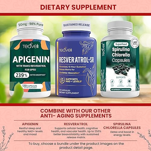 Miniatura 6 de Suplemento avanzado de urolitina A (15 porciones) y células madre con 500 mg de urolitina A, resveratrol, PQQ, vitamina E y bioperina  Apoya NAD+,