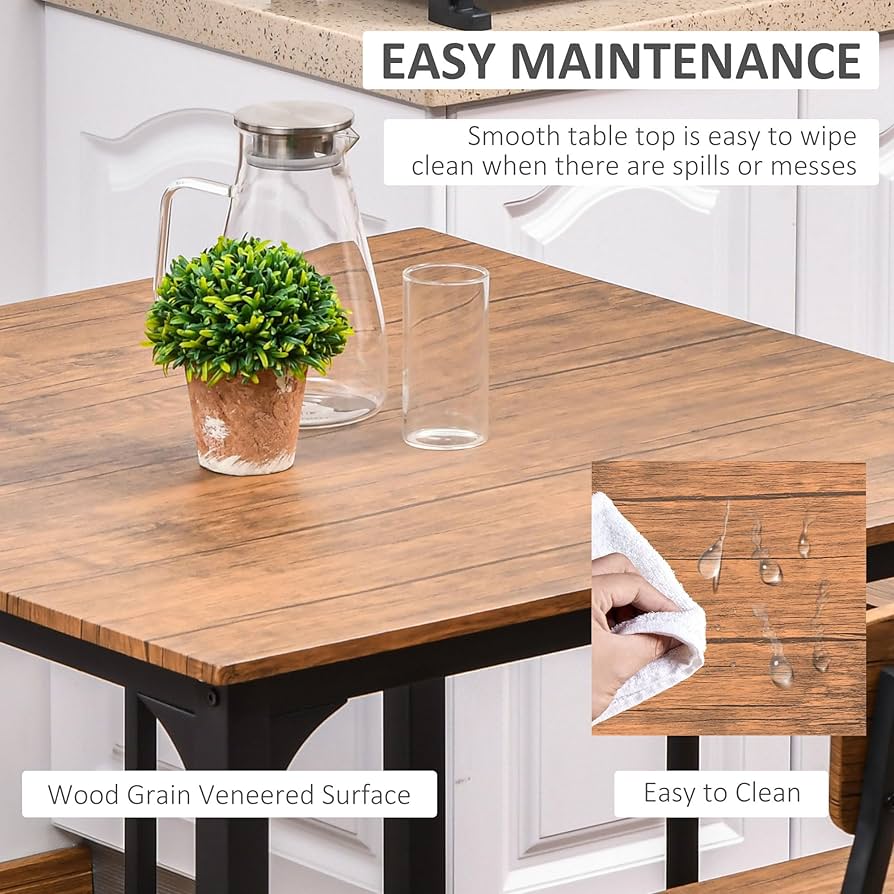 ☆ Private Bar Counter Set Tyler 3-Piece 38-inch Counter Bar Set