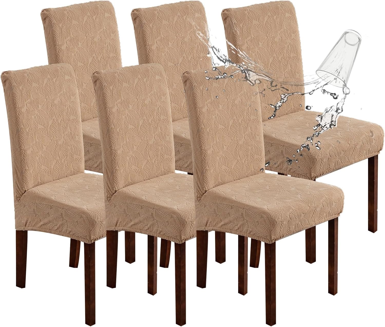 YUEANG Waterproof Dining Chair Covers, Chair Covers for