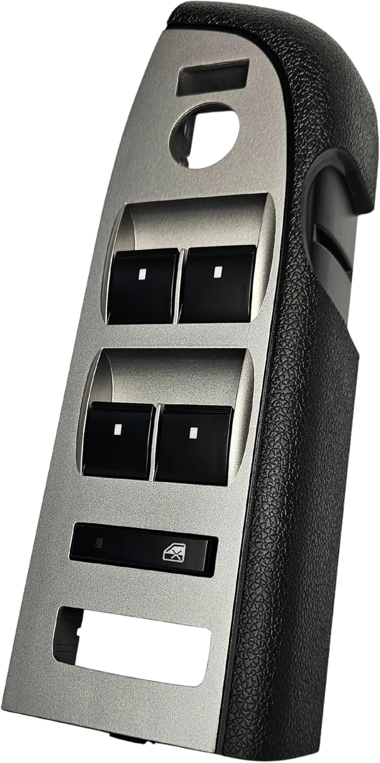 SWITCHDOCTOR Window Master Switch & Bezel 2 Piece Assembly for 2010-2013 Chevrolet Silverado & GMC Sierra (Crew Cab, Without Power Folding Mirrors)