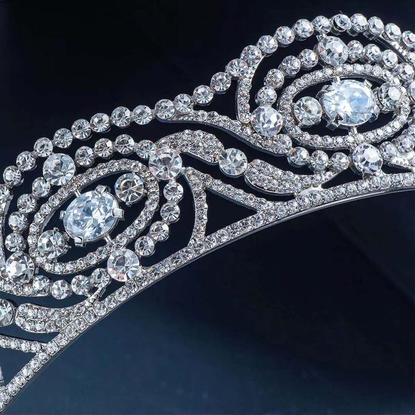 Tocados de Boda Accesorios para el Cabello de la Boda Zirconia Crystal Tiaras y Coronas Diadem Brides Fiesta de cumpleaños DIEADAS Joyas Nupciales Tocado Novia
