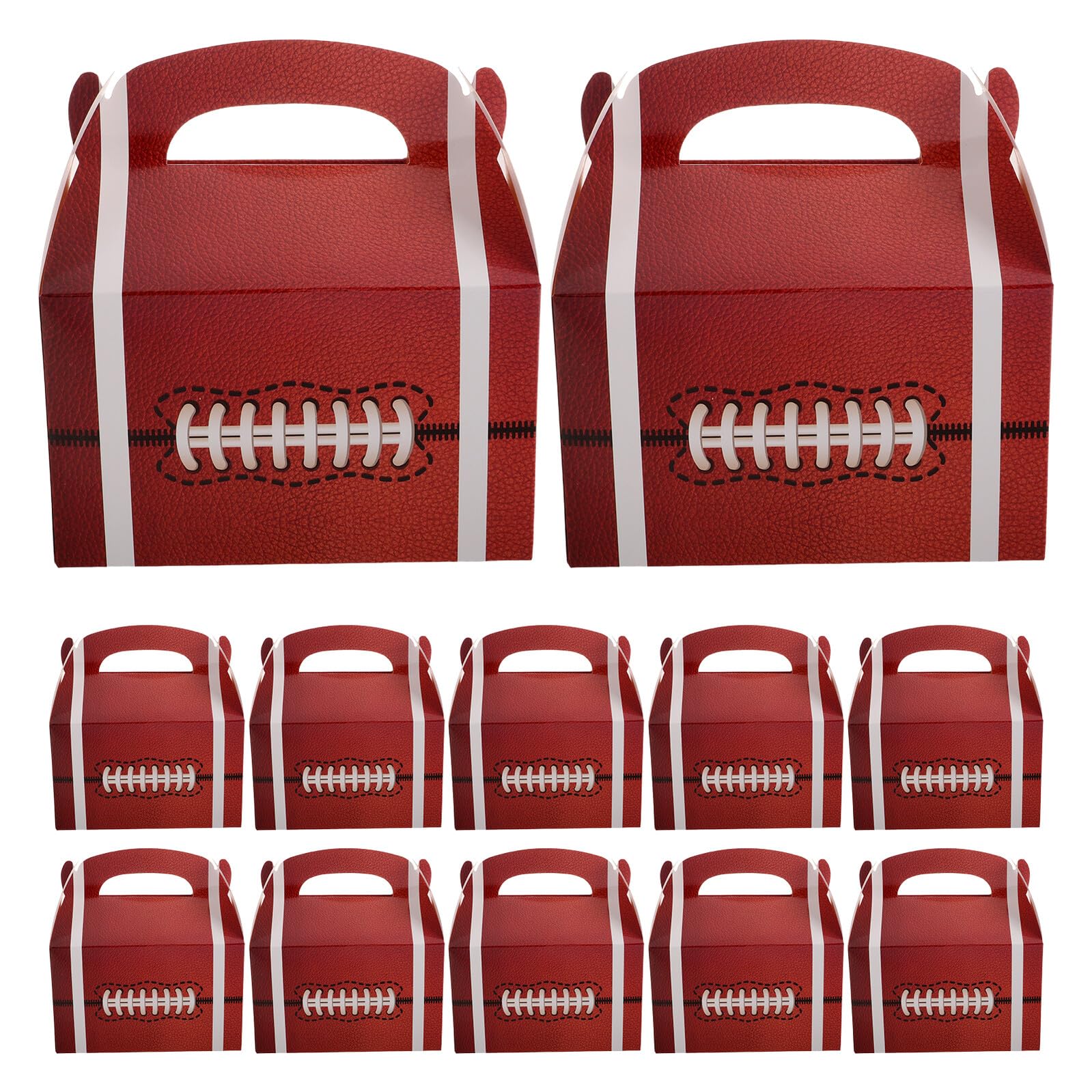 Cabilock 50pezzi Scatole Per Dolcetti Sportivi Tema Calcio Contenitori Per Bomboniere in Scatole Per Snack Manico Per Feste Compleanno Shower e Sportivi