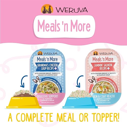 Miniatura 7 de Weruva Meals 'n More - Alimento húmedo natural para perros, Bed & Breakfast Plus soporte digestivo, taza de 3.5 onzas (paquete de 12)
