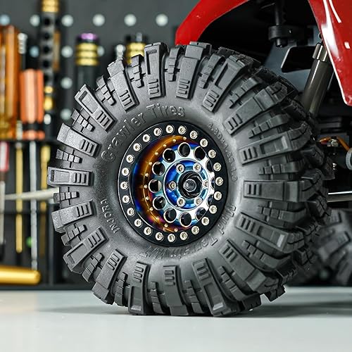 Miniatura 6 de INJORA Rin Beadlock de 1.9 pulgadas, rueda de plato profundo de latón y aluminio súper pesado de 5.40 oz para 110 RC Crawler SCX10 TRX4 VS4-10 Gen8