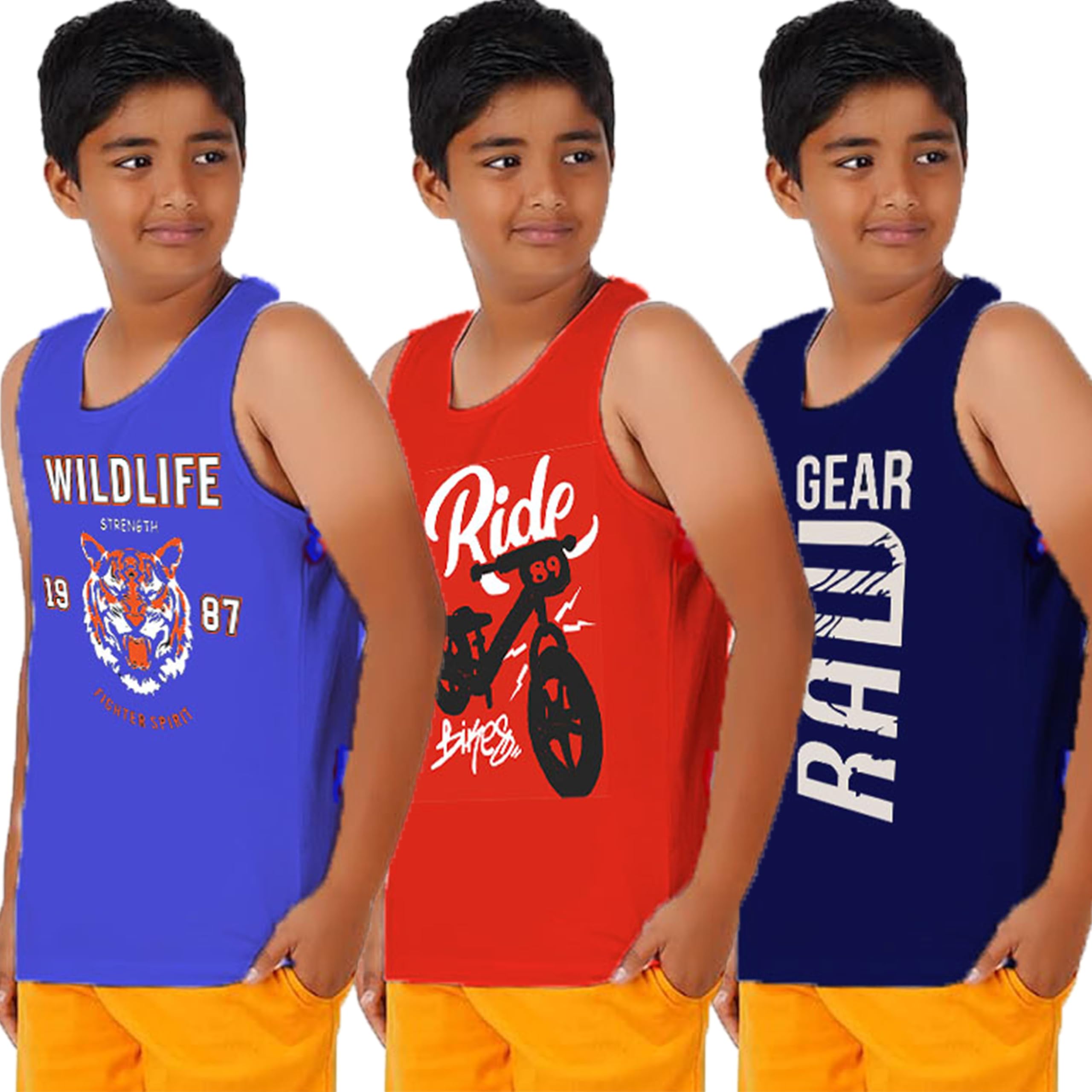 Boys OE Sleeveless T-Shirt Pack of 3-image-31
