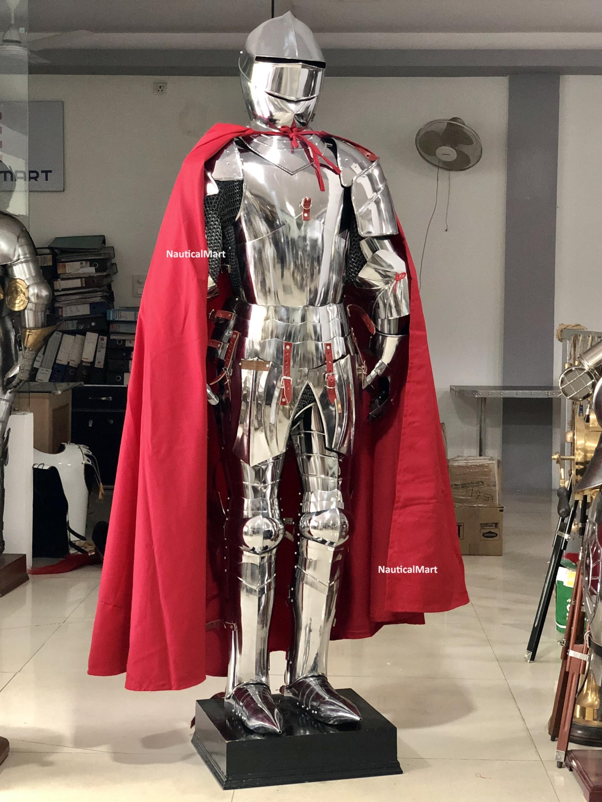NauticalMart Plate Armor Medieval Knight Wearable Full Suit of Armor LARP Halloween Costume