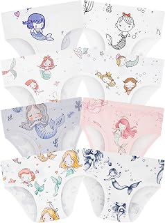 Girls Underwear, Soft Cotton Tagless Breathable Panties, 8-Pack, 18M-12Y